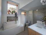 Master Bathroom featuring custom ash vanity and terrazzo tile