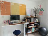 Poketo cofounder and chief creative officer Angie Myung converted her guest room into her home office, incorporating cheery details to keep morale up.
