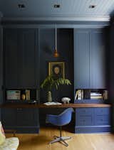 Heath co-owner and creative director Cathy Bailey's home office is steps away from her kitchen, which means she can easily take breaks in the day for meal prep or baking. 