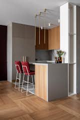 LED lights. Atmospheric illumination of the kitchen island. Lamp thickness 10mm