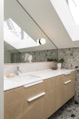 Main Bathroom with sloping roof and custom vanity