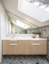 Main Bathroom with sloping roof and custom vanity