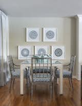 Designed by author and interior designer, Shayla Copas, this lake house encompassed a dining area bathed in rich shades of blue.