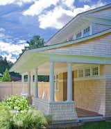 Outdoor, Walkways, Decking Patio, Porch, Deck, Back Yard, Large Patio, Porch, Deck, Grass, Wood Fences, Wall, Vertical Fences, Wall, Wood Patio, Porch, Deck, and Flowers  Photo 5 of 7 in Sunset Cliff by Birdseye