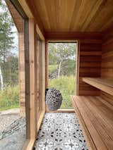 Cedar sauna, overlooking the waterfall and Cape Split