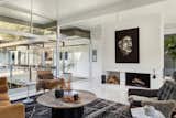 Original fireplace design with firewood storage