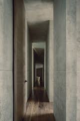 A cozy atmosphere is achieved through the use of wood elements.