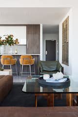 Bar and Kitchen, Vintage Mid Century Coffee Table and Leather Chair, designed by Hive LA Home