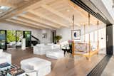 The great room features 70-year-old pine as well as Douglas fir.