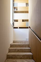 Stairs and buit in handrail.