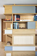 Library at studio on the second floor.