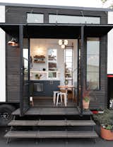 Gooseneck Tiny home with large Steel doors, by Tru Form Tiny