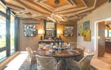 Dining room with Exquisite ceiling treatment.