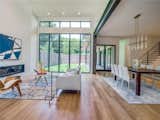white oak flooring, continuous steel beam support element