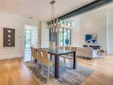 white oak flooring, continuous steel beam support element