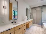Master bath, large shower sunken to allow a curbless entry