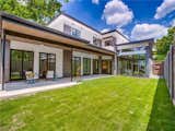 Back covered porch, steel beam and columns