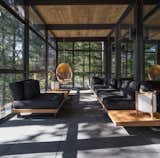 Outdoor, Trees, Stone Patio, Porch, Deck, and Large Patio, Porch, Deck Exterior Veranda  Photo 13 of 16 in The Serenity House by Olivier Blouin