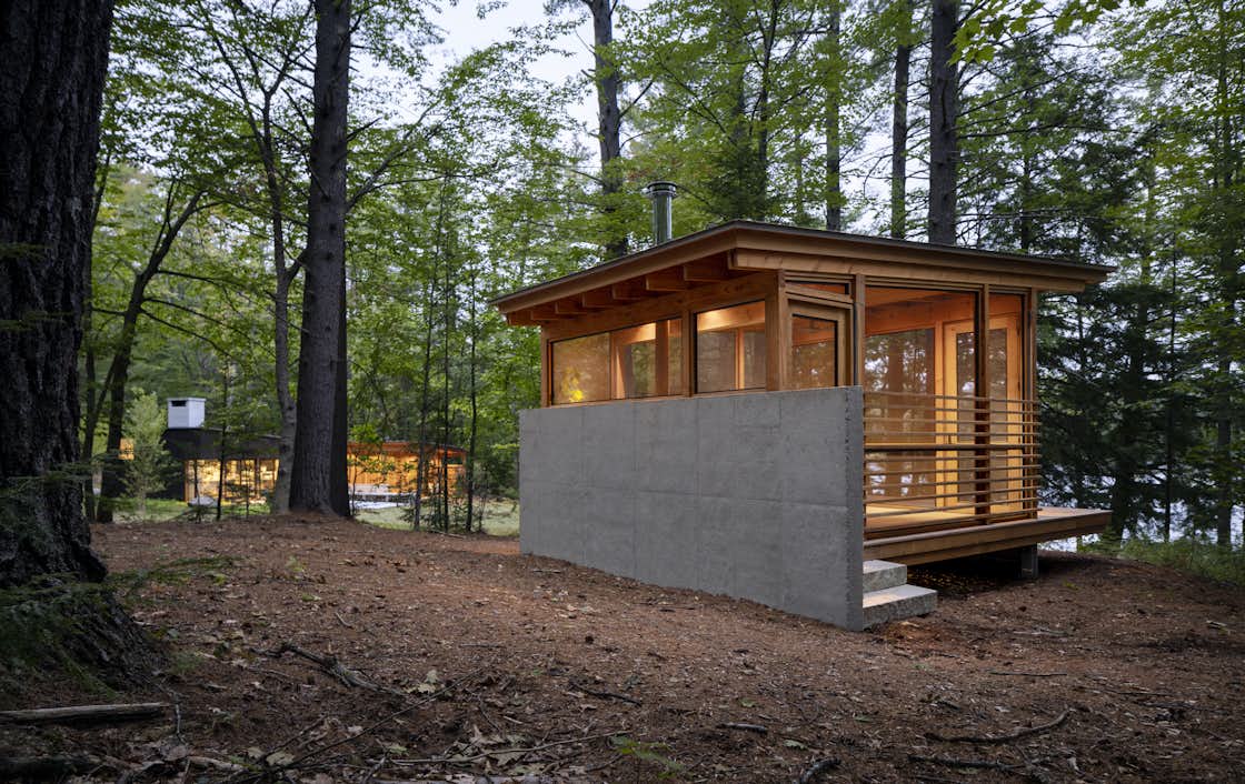 Photo 16 of 21 in This Loon Lake Getaway Is a WabiSabi Twist on the Traditional Cabin from