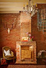 Original fireplace, decorative. 