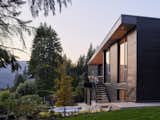 Exterior, Wood Siding Material, Metal Siding Material, Glass Siding Material, House Building Type, Concrete Siding Material, Brick Siding Material, and Flat RoofLine Rear Balcony and Hot tub  Photo 3 of 31 in Vista House by BLA Design Group