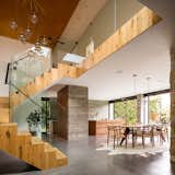 Staircase, Metal Railing, Wood Tread, and Glass Railing  Photos from Hedge House x Boswell