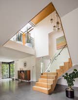 Staircase, Metal Railing, Glass Railing, and Wood Tread  Photo 5 of 13 in Hedge House x Boswell by Boswell