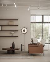 A place for reading and dialogue in a modern hall.