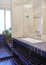 Bath Room, Wall Lighting, Tile Counter, and Ceramic Tile Floor  Photo 4 of 15 in CASA GR by KICK.OFFICE