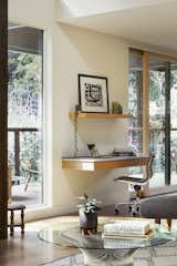 Office, Desk, Chair, Light Hardwood Floor, and Study Room Type All rooms extend to outdoor space and redwood views.  Photo 7 of 16 in Modern Cottage by Richardson Pribuss Architects