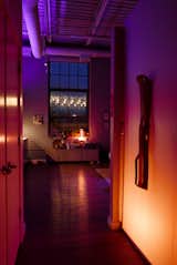 I use voice-controlled Philips Hue lights throughout the apartment, which help set a mood.