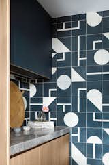 Scullery feature tiling at Westbourne Cottage