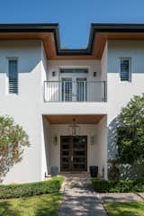 Residence front entrance with balcony