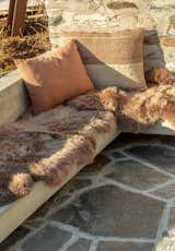 Outdoor fire concrete built-in seating