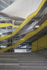 Staircase, Metal Tread, Wood Railing, and Concrete Tread  Photo 11 of 12 in FAE by Pablo Casals Aguirre