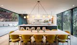 The Breccia Capraia honed marble island, countertop, backsplash, and shelf allow for an open, family-style kitchen while maintaining elegance and sophistication in the home. 