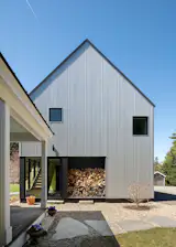 Loft ADU exterior wood storage