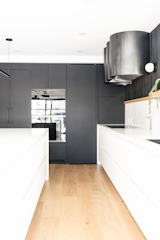 View of the kitchen towards the secret pantry