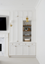 Clean and stylish living room storage