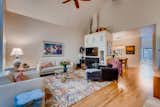 Living Room with original wood burning fireplace
