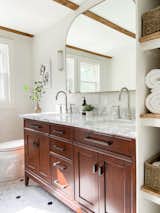 Bathroom featuring Original BTC Extra Narrow Pillar Lights, designed by Beginning in the Middle