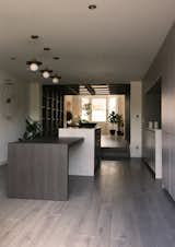 Kitchen with bespoke integrated informal dining table