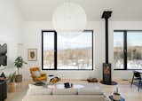 Living Room and Wood Burning Fireplace  Photo 11 of 18 in Gable + Plane by Elizabeth Herrmann Architecture + Design