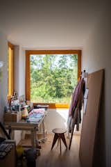 In Christine’s upstairs studio, oversized windows ensure there is nothing small about the view. 
