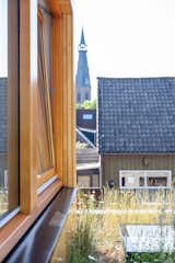 Christine's studio view includes Amstelveen's picturesque gothic church tower.
