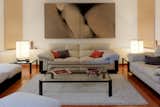 Aguilar chose comfortable, functional furniture for the family living areas, and included art by José Abad, Dorotea Armas Curbelo, Russell Mills, Ian Walton