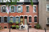 The home is located on a small tree lined historic street in Philadelphia's Logan Square neighborhood.