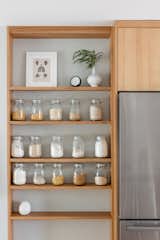 Shallow storage in front of an existing chase makes the most of every inch