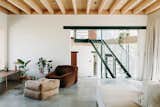 In keeping with the project's eco ethos, lime plaster and clay paint were used to finish the walls.