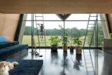 The Chairhouse (Villa Tellier) by ABN Architecten ladders leading to children’s bedroom 